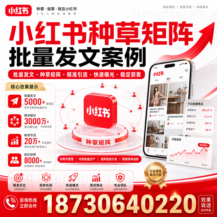 平顶山小红书种草矩阵批量发文案例